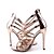 cheap Women&#039;s Sandals-Women&#039;s Sandals Lace Up Sandals Strappy Sandals Stilettos High Heel Flat Heel Stiletto Heel Pointed Toe PU Zipper Solid Colored Almond Black Champagne