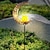olcso Pathway Lights &amp; Lanterns-napfény kültéri vízálló led napterasz kert gyep fény kovácsoltvas hold retro üveg repedés üreges vetítő lámpa dugó fény kültéri kert dekoráció táj lámpa