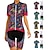 ieftine Seturi de îmbrăcăminte pentru femei-Malciklo Pentru femei Jersey de ciclism cu pantaloni scurți Manșon scurt Ciclism montan Ciclism stradal Alb Negru Verde Floral Botanic Mărime Plus Bicicletă Costume Pad 3D Respirabil Proiectare