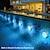 رخيصةأون أضواء تحت الماء-أضواء بركة السباحة تحت الماء LED الغاطسة 1/2/4 عبوات مع جهاز تحكم عن بعد RF مقاوم للماء مع مغناطيس أكواب شفط متغيرة الألوان أضواء نافورة تعمل بالبطارية