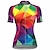 cheap Women&#039;s Jerseys-21Grams Women&#039;s Cycling Jersey Short Sleeve Bike Jersey Top with 3 Rear Pockets Mountain Bike MTB Road Bike Cycling Fast Dry Breathable Moisture Wicking Quick Dry Violet Yellow Blue Rainbow Sports