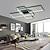 cheap Dimmable Ceiling Lights-104cm LED 3-Light Linear Flush Mount Light Aluminum Geometric Modeling Pattern 70W Painted Finishes Dimmable With Remote Control Warm White Cold White Modern Simple