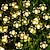 olcso LED szalagfények-LED napelemes kültéri lámpák 7m-50leds 12m-100leds kerti dekor tündérlámpák kültéri vízálló 8 üzemmódban függő virág napelemes húrlámpák karácsonyfa terasz kerítés esküvői dekorációhoz