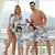 abordables Maillots de bain-Famille Maillot de bain Feuille Plage Patchwork Vert manche longue Tropique Tenues assorties