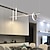billige Lysekroner-LED-pendellampe kjøkken øy lys svart gull moderne 90cm lysekrone metall kunstnerisk stil stilig malt 220-240v