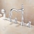 abordables Robinets pour baignoire-robinet de baignoire - contemporain chrome baignoire romaine robinet céramique mitigeur bain douche / trois poignées deux trous