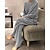 cheap Women&#039;s Loungewear-Women&#039;s Plus Size Warm Gift Loungewear Sets Home Party Street Daily Basic Pure Color Cotton Simple Soft Daily Sport Sweater Pant Fall Winter Round Neck Long Sleeve