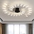 voordelige Plafondlampen-moderne plafondlamp, eenvoudig te installeren, verzonken plafondlamp acryl lampenkap kroonluchter, voor kinderkamer, slaapkamer, woonkamer, 4000k neutraal bloemvormig licht (zwart/goud, 42 koppen)