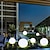 abordables Appliques pour l&#039;Extérieur-lumières de piscine flottantes extérieures led lumière de boule gonflable lumineuse 1x 2x 6x rvb piscine changeante de couleur ip67 décoration étanche lumière flotteur d&#039;eau lumière veilleuse de fête