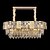 abordables Chandeliers en Cristal-pendentif led lustre en cristal luxe or île lumière 82 cm lanterne desgin métal électrolytique 220-240v 110-120v