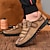 Χαμηλού Κόστους Ανδρικά χειροποίητα παπούτσια-Ανδρικά Παπούτσια Μοκασίνια &amp; Ευκολόφορετα Ρετρό Πένυ Loafers Χειροποίητα Παπούτσια Περπάτημα Καθημερινό Καθημερινά Ελαστικό ύφασμα Αναπνέει Μοκασίνια Μαύρο Καφέ Χακί Καλοκαίρι Άνοιξη