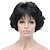 cheap Older Wigs-Dark Brown Short Curly Wavy Wig with Hair Bangs 100% Imported Premium Synthetic Fashion Brown Hair Wigs for Women