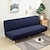 billige Futon sofa cover.-stretch futon sofatrekk grønt deksel elastisk sofa hvit grå vanlig armløs sofamøbelbeskytter solid myk slitesterk vaskbar