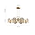 זול נברשות-אור תליון led יוקרה מודרנית עיצוב מעגל זהב ספוטניק עיצוב נברשת נחושת סגנון מודרני פליז ספוטניק 9 12 15 ראשים 220-240 v 110-120 v