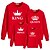 cheap Tops-Family Look Tops Sweatshirt Cotton Letter Daily Print Black Red Long Sleeve Active Matching Outfits