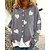 cheap Sweaters &amp; Cardigans-Women&#039;s Cardigan Sweater Jumper Ribbed Knit Patchwork Print Regular Open Front Heart Daily Stylish Elegant Lantern Sleeve Winter Black Blue S M L