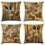 cheap Throw Pillows,Inserts &amp; Covers-Vintage Double Side Cushion Cover 4PC Soft Light luxury Square Throw Pillow Cover Cushion Pillowcase for Bedroom Livingroom Superior Quality Machine Washable Outdoor Cushion for Sofa Couch Bed Chair