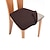 זול כיסוי כיסא אוכל-2 יחידות כיסוי מושב כיסא אוכל לבן כיסוי כסא מתיחה שחור אפור רך צבע אחיד עמיד רחיץ מגן ריהוט למסיבה בחדר אוכל