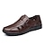 billige Herresandaler-mænds pu lædersandaler sommer fiskesandaler sorte brune sandaler komfort business casual kontor &amp; karriere magic tape sko