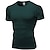 cheap Running Tops-Men&#039;s Compression Shirt Running Shirt Tee Tshirt Top Athletic Athleisure Breathable Quick Dry Soft Fitness Gym Workout Running Jogging Training Sportswear Solid Colored Dark Grey Camouflage Black