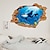 baratos Adesivos de Parede 3D-3D quebrado parede mundo submarino golfinho casa decoração de fundo do quarto das crianças pode ser removida adesivos