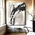 お買い得  抽象画-インテリア雑貨 油絵 手作り 手描き 壁アート モダン ミニマリスト 黒とグレー 抽象的 家の装飾 装飾 ロールキャンバス フレームなし