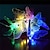 abordables Guirlandes Lumineuses LED-Guirlande lumineuse de fée à fibre optique de papillon 12 leds à énergie solaire extérieure ip65 étanche pour la décoration de vacances de jardin extérieur, éclairage coloré