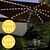 abordables Luces LED Solares-Paraguas solar para patio, luz para exteriores, 104 ledes, guirnalda de luces impermeable para patio, jardín, decoración de camping, iluminación navideña colorida