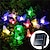 billige LED-stringlys-utendørs soldrevet 12leds sommerfugl fiberoptisk fe strenger lys ip65 vanntett for utendørs hage hage ferie dekorasjon fargerik belysning
