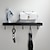 abordables Rangements pour la cuisine-Étagère de salle de bain cuisine étagère de bain douche étagère d&#039;angle de salle de bain en aluminium noir support de rangement de cuisine en aluminium noir fixé au mur