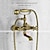 abordables Robinets de Baignoire-robinet de baignoire, laiton antique vieux téléphone style mural mélangeurs deux trous mitigeurs bain douche avec interrupteur chaud et froid et valve en céramique