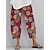 abordables bas graphiques-Femme Chino Pantalon Mélange de Coton Bouffant Imprimer Taille médiale Cheville Jaune Eté