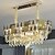 abordables Chandeliers en Cristal-pendentif led lustre en cristal luxe or île lumière 82 cm lanterne desgin métal électrolytique 220-240v 110-120v