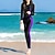 cheap Rash Guards-Women&#039;s Rash Guard Dive Skin Suit UV Sun Protection UPF50+ Quick Dry Full Body Diving Suit Swimsuit Front Zip Swimming Diving Surfing Snorkeling Patchwork Spring Summer Autumn / Lightweight