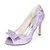 cheap Wedding Shoes-Women&#039;s Wedding Shoes Wedding Heels Bridal Shoes Bridesmaid Shoes Bowknot Lace Stiletto Heel Peep Toe Lace Loafer Floral Light Purple White Ivory