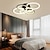 preiswerte Dimmbare Deckenleuchten-6-flammige LED dimmbare Deckenleuchte Einbauleuchten Kreisdesign moderner Stil Einfachheit Acryl 90w Wohnzimmer Esszimmer Schlafzimmer Leuchte nur mit Fernbedienung dimmbar