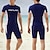 halpa Ihottumavartiot-Miesten Rashguard-uimapuku UPF50+ Nopea kuivuminen Lyhythihainen Uima-asut Uimapuku 2-osainen Uinti Lainelautailu Tilkkutäkki Kesä
