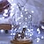 Χαμηλού Κόστους LED Φωτολωρίδες-Χριστουγεννιάτικα λαμπάκια 100 συσκευασιών με μπαταρία 7 ποδών 20 led αδιάβροχα mini firefly φωτάκια με εύκαμπτο ασημένιο σύρμα για κεντρικά στολίδια γάμου mason jar craft χριστουγεννιάτικες γιρλάντες
