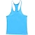cheap Yoga Tops-men&#039;s bodybuilding stringer tank tops y-back gym fitness running vest workout training t-shirts (navy blue,2xl)