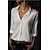 billige Basistopper for damer-Dame Bluse Skjorte عادي Skjortekrage Forretning Grunnleggende Elegant Topper Blå Gul Grå