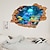 Недорогие 3D наклейки на стену-3d сломанная стена подводный мир дельфин дома детская комната украшение фона съемные наклейки декор стен наклейки для спальни гостиной