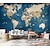 Χαμηλού Κόστους ταπετσαρία παγκόσμιου χάρτη-δροσερές ταπετσαρίες τοίχου τοιχογραφία παγκόσμιος χάρτης vintage ταπετσαρία για τοίχους αυτοκόλλητο τοίχου που καλύπτει εκτύπωση φλούδα και ραβδί αυτοκόλλητο καμβά διακόσμηση σπιτιού