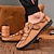 ieftine Încălțăminte manuală pentru bărbați-Bărbați Încălțăminte Mocasini &amp; Balerini Retro Mocasini Penny Pantofi lucrați manual Plimbare Casual Zilnic Material elastic Respirabil Loafer Negru Maro Kaki Vară Primăvară
