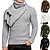 billiga cardigan tröja för män-Herr Tröja Kofta Polotröja Sticka Knapp Stickat Ensfärgat Polokrage Stylish Vintagestil Kläder Höst Vinter Svart Vit S M L