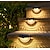 billige Udendørsvæglamper-sollys udendørs hegn lys 2stk 6led vandtæt trin lys halvcirkelformet solvæg lys udvendig trappe balkon dekorativ belysning