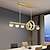 cheap Chandeliers-LED Pendant Light 95 cm Lantern Desgin Chandelier Metal Painted Finishes Modern 220-240V