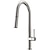 cheap Pullout Spray-Kitchen Faucet,Rotatable Pull-out/­Pull-down Brass High Arc Nickel Brushed/Painted Finishes Single Handle One Hole Kitchen Taps with Hot and Cold Switch