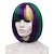 abordables Pelucas para disfraz-pelucas cortas de color amarillo púrpura verde para mujeres, peluca de pelo bob colorida de 12 &#039;&#039; con flequillo peluca llena sintética, pelucas de colores lindos para fiesta de mardi gras cosplay