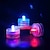 billige Undervannslamper-10stk LED-fargerike stearinlys runde vanntett undervannslys utendørs batteri nedsenkbart lys for bryllupsbad dambasseng badekar akvariefest vase dekorasjon