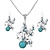 cheap Jewelry Sets-fashion retro turquoise jewelry set earrings necklace set